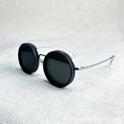Black Aura 1-9 Gears Lens Filter Adjustable Rounded Tint Sunglasses